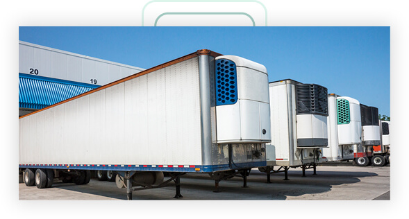 Refrigerated transport food truck logistics