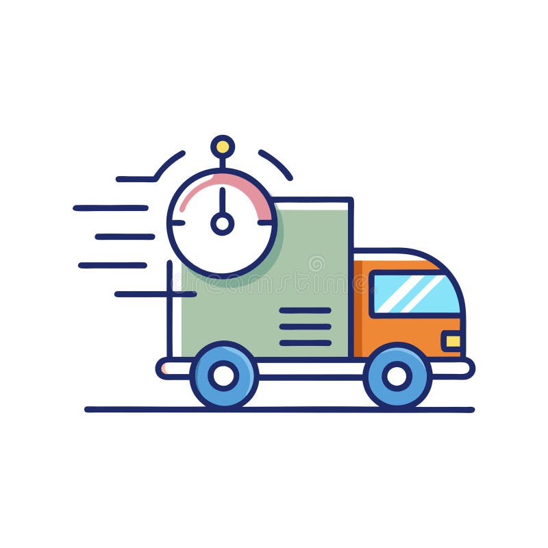 Heavy freight cargo truck in motion